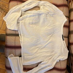 2 Brandy Melville white tops.